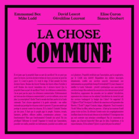 LA CHOSE COMMUNE (CD audio)